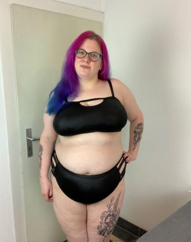 Schwarzer Wetlook Bikini